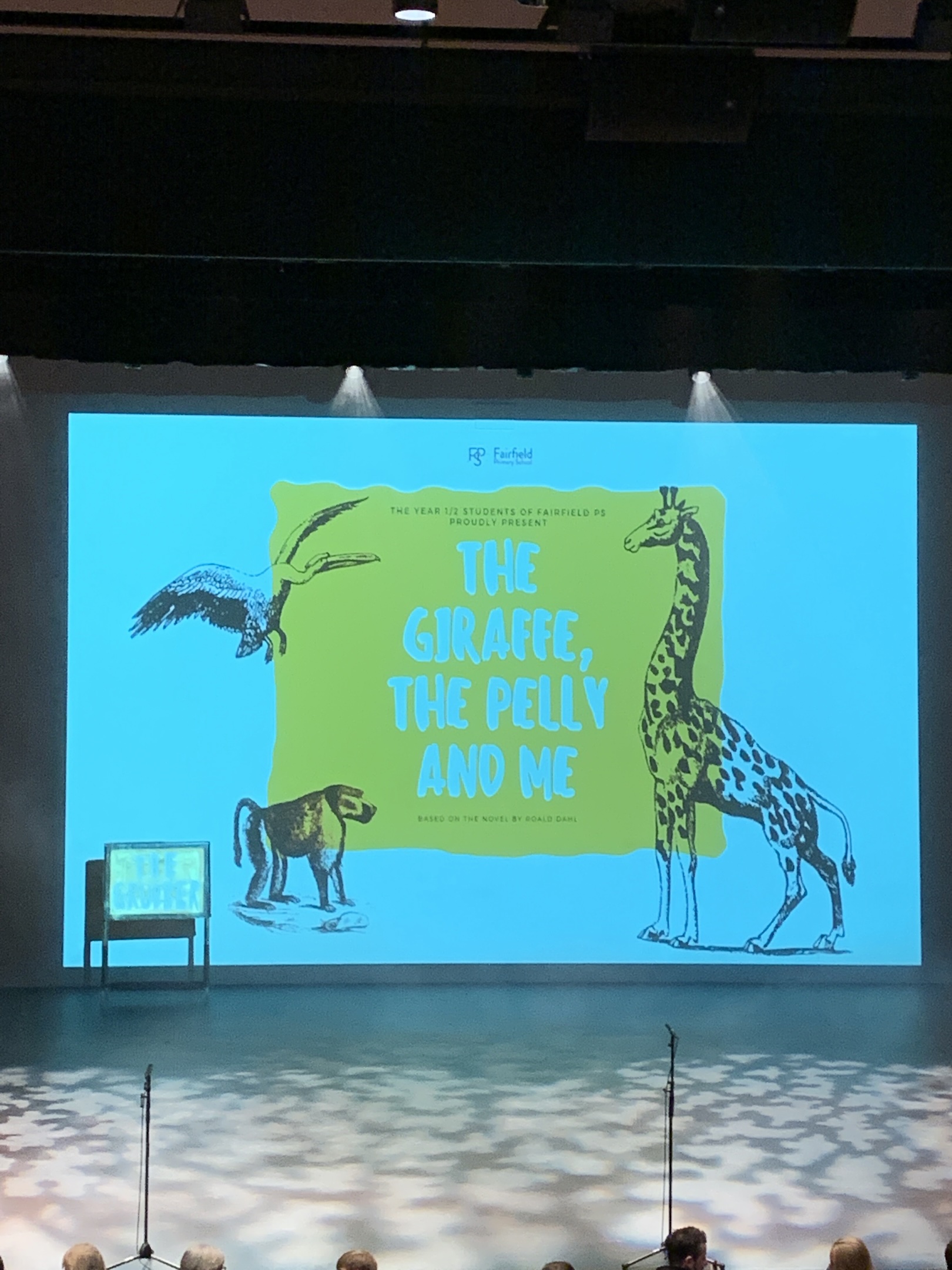 A stage with a title screen