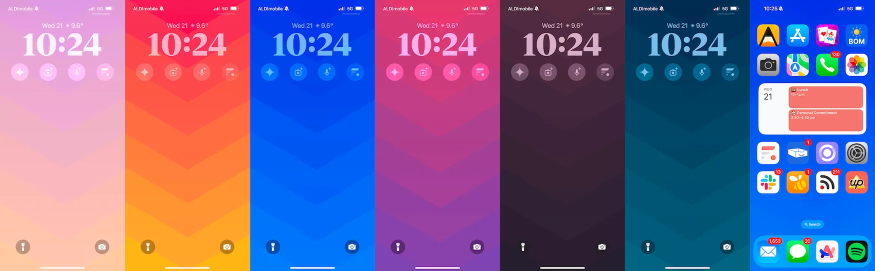 iPhone homescreen